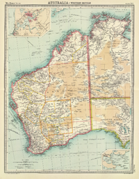 Map of Western Australia, 1922
