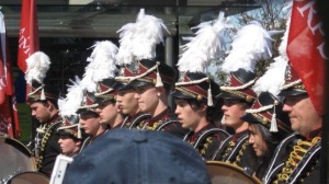 The Town Band welcomes the Duke and Duchess of Cambridge, Katoomba 17 April 2014. Photo author.